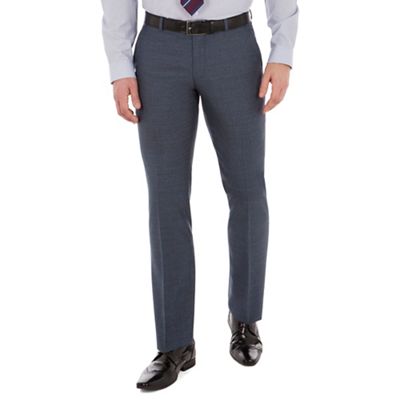 Ben Sherman Slate blue jaspe wool blend slim fit kings suit trouser